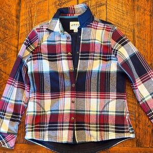 Orvis women’s flannel shirt jacket fleece lined